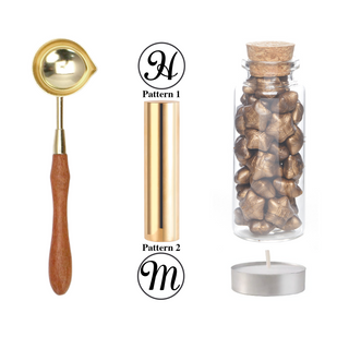 Custom Initial Design Mini Double-Sided Wax Seal Stamp