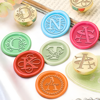 6×Stamp Head Wax Seal Stamp Custom For Wedding Invitations