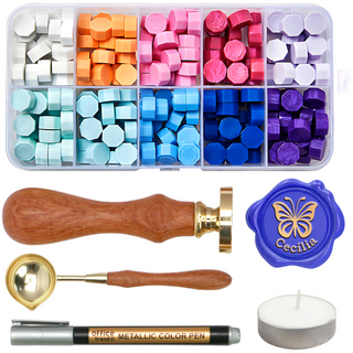 Custom Design Round Wax Seal Stamp Kit