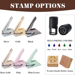 Custom Library Book Embosser with Name & "Skull" Design