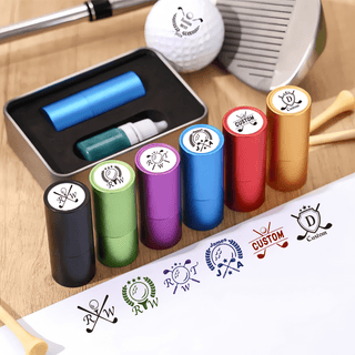 Custom Metal Golf Ball Stamp, Personalized Text and Logo Marker, Identification Tool for Ball Marking, Tournament Accessories Gift