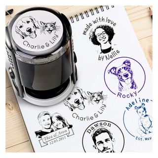Personalized Self-Inking Custom Photo Rubber Stamp