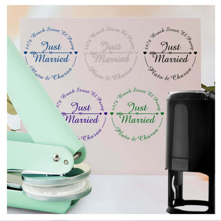 Nos casamos: Grabado en relieve personalizado para bodas
