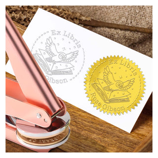 Custom Brass Book Embosser Owl Theme with 3 Designs Options