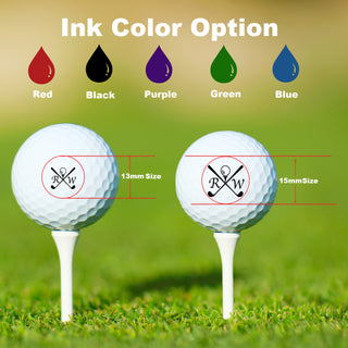 Custom Metal Golf Ball Stamp, Personalized Text and Logo Marker, Identification Tool for Ball Marking, Tournament Accessories Gift