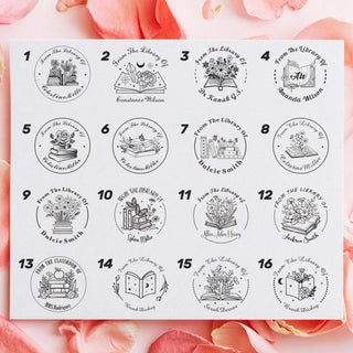 16 Styles "Flower Book" Custom Book Embosser