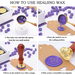 Custom Design Round Wax Seal Stamp Kit