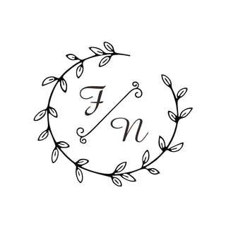 Ampersand Initials Minimalist Wedding Embosser