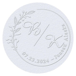 Custom "2 Name Initials" Wedding Invitation Embosser