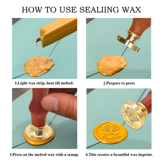 3×Stamp Head Custom Design Round Wax Seal Stamp Kit With All Designs