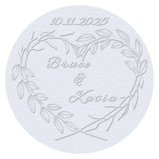 Personalized Wedding Embosser with Custom Name, Date & Design