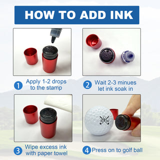 Custom Metal Golf Ball Stamp, Personalized Text and Logo Marker, Identification Tool for Ball Marking, Tournament Accessories Gift