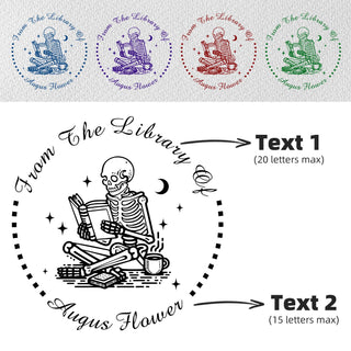 16 Styles Custom "Skull Head" Book Embosser with Name