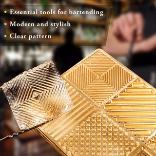 Custon Rectangle 10.16cm×5.08cm Basic Brass Ice Cube Stamp Design Plate