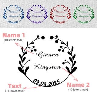 Grabador de bodas personalizado con doble nombre