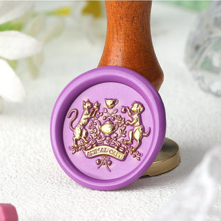 Wax Seal relief cat dog animal series Suidisi fire paint seal head brass carving hand account