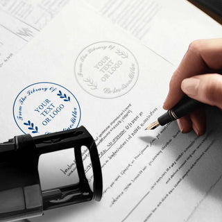 Custom Leaf Embosser Seal for Notary, Corporate & Personal Use Stamp