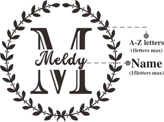 26 Initial & Name Stamp Leaf Relief Custom Brass Book Embosser