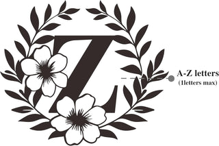 26 Letter Cute Flowers Stamp Custom Book Embosser Envelopes, Napkins,ExLibris Gift