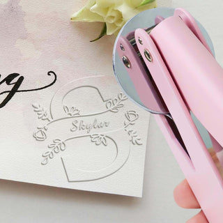 26 Letter Custom Stamp Floral Name Relief Embossers