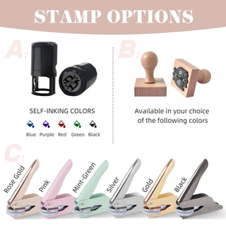 Personalized Wedding Embosser with Custom Name, Date & Design