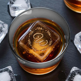 Brass Handle Single Monogram Brass Ice Cube Design Stamp for Bartender & Planner