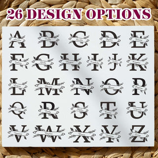26 Letter Custom Stamp Floral Name Relief Embossers