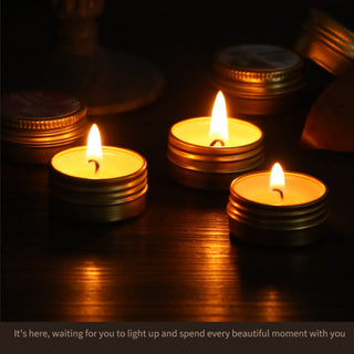 Aromatherapy Candle / Sealing Wax Heating Candle — Metal Tin Casing — Burns for Approximately 3 Hours