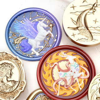 Multi-Layered, Irregular-Shaped Embossed Retro Sealing Stamp for Journal Decoration