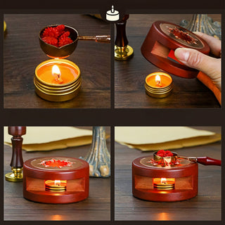 Aromatherapy Candle / Sealing Wax Heating Candle — Metal Tin Casing — Burns for Approximately 3 Hours