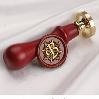 Iris Alphabet Series: 26 English Letters — Brass Wax Seal Stamp Heads (Engraved Brass)