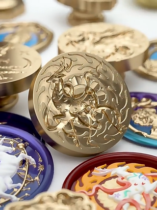 Multi-Layered, Irregular-Shaped Embossed Retro Sealing Stamp for Journal Decoration